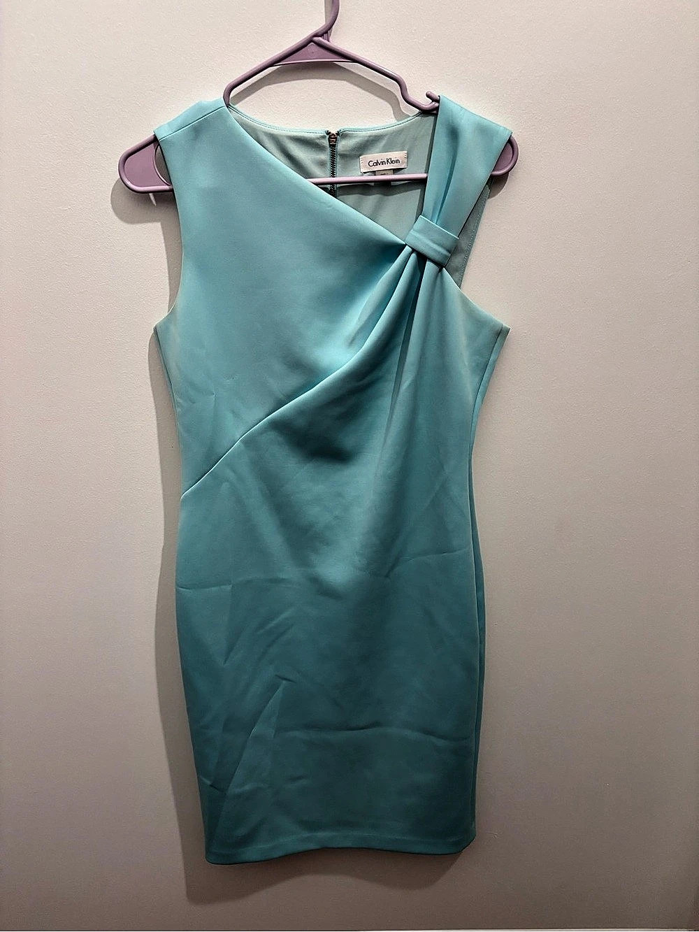 Calvin Klein Draped Mini Dress in Blue Size 8 Like New